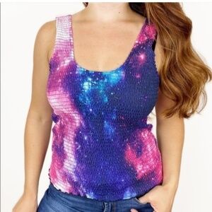 Hot Topic Tie Dye Space Galaxy Tank Top Plus Size 3X